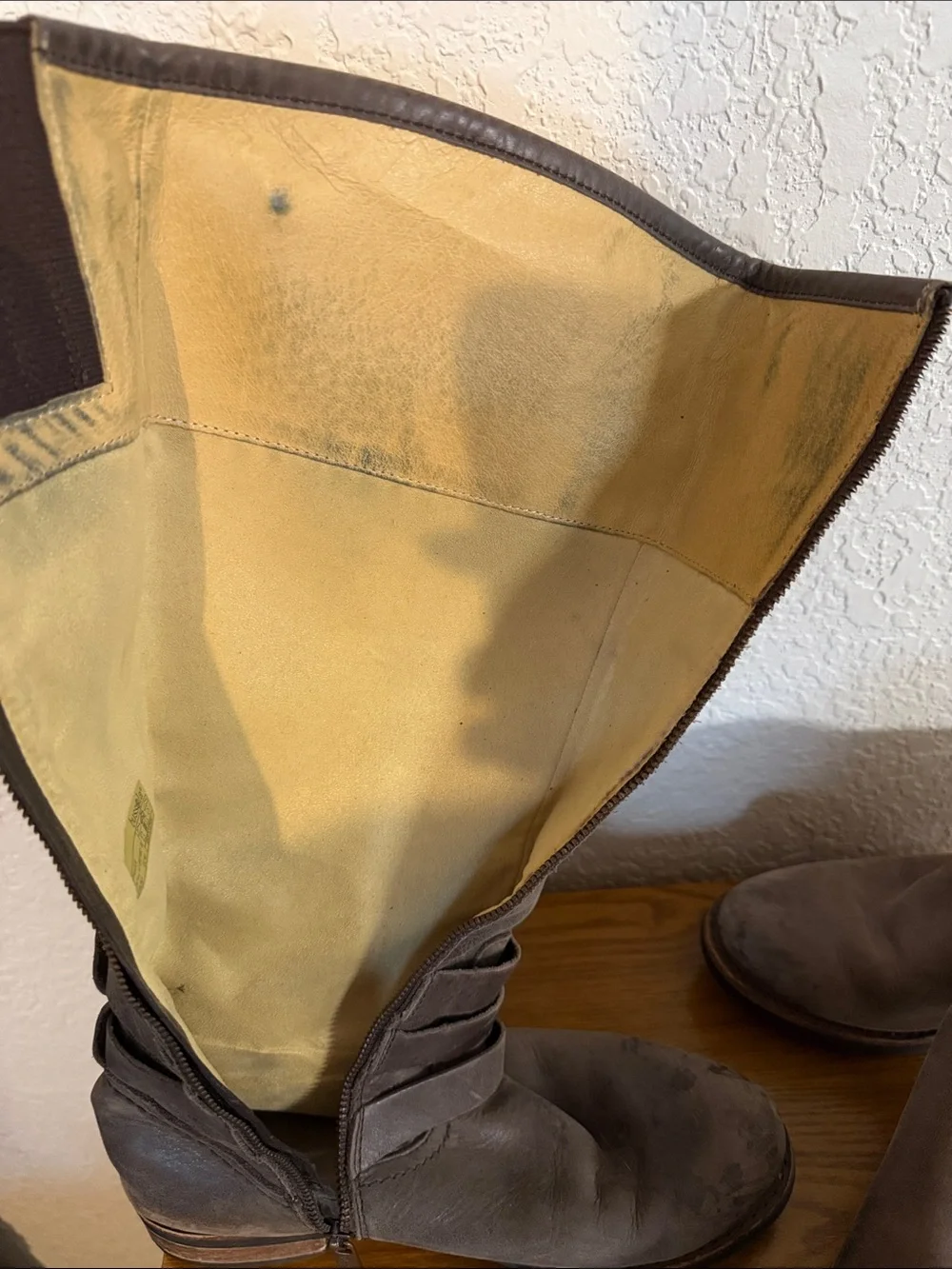 Over-the-Knee Buckle Riding Boots in Dark Brown